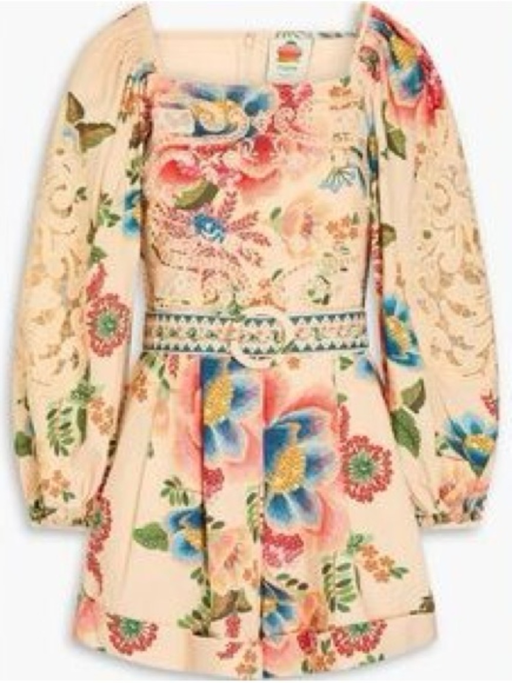FARM Rio Cream Floral Embroidered Jumpsuit Romper - Picture 3 of 3
